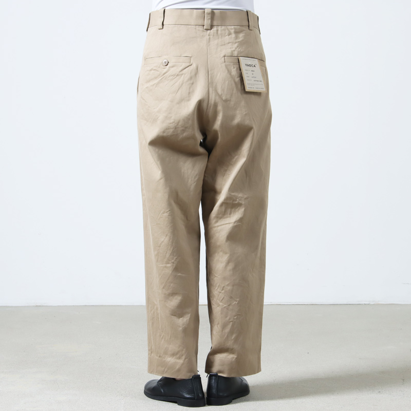 YAECA (ヤエカ) CHINO CLOTH PANTS TWO TUCK TAPERED / チノクロス