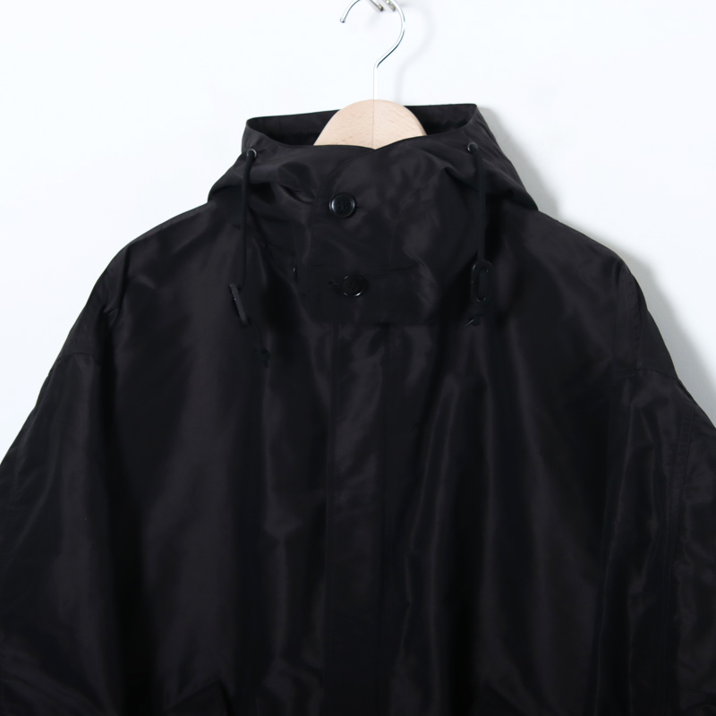 COMOLI (コモリ) コットンシルク フーデッドコート