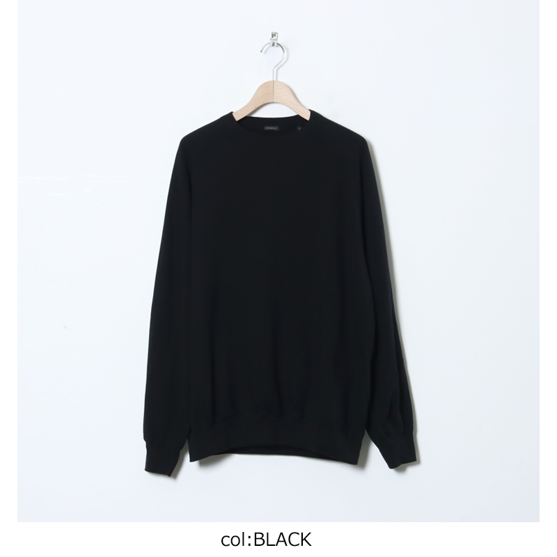 COMOLI (コモリ) LWコットン裏毛 クルーネック / ライトウエイト
