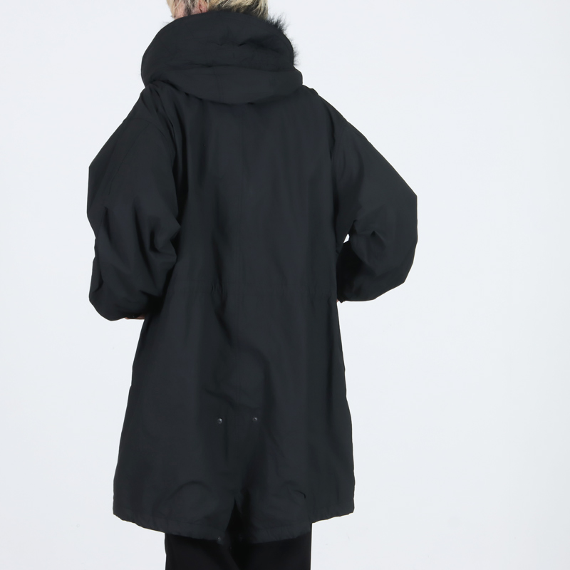 COMOLI (コモリ) コットンナイロン ミリタリーフーデッドコート