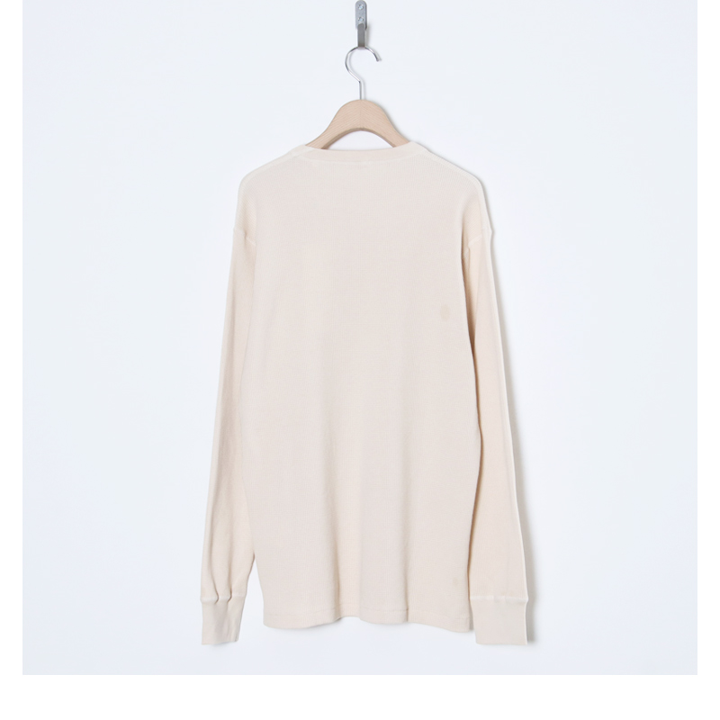 COMOLI (コモリ) コットンカシミヤ ワッフル長袖クルー