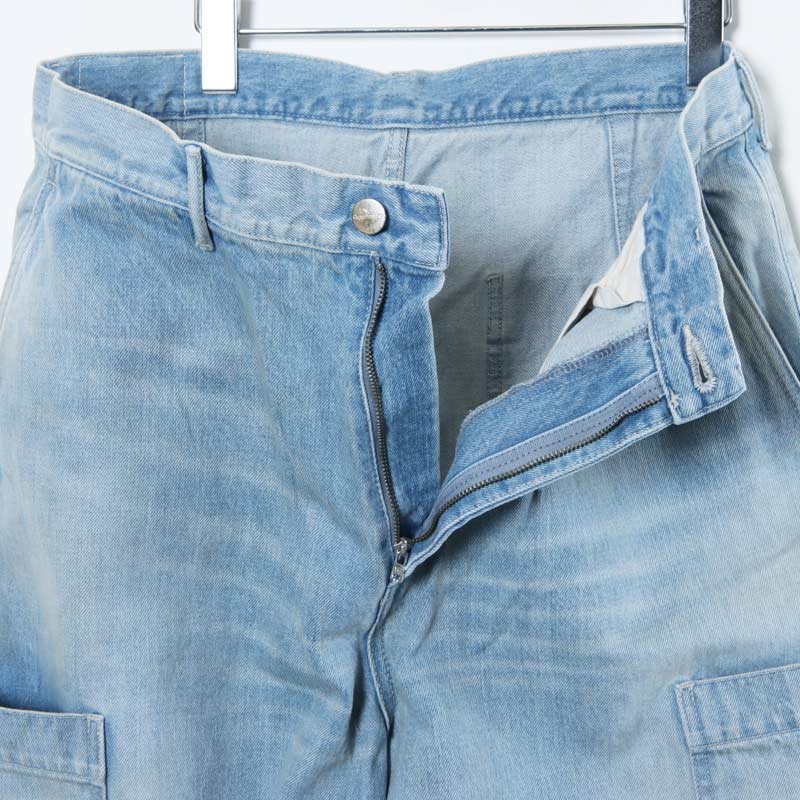 Graphpaper (グラフペーパー) Selvage Denim Cargo Pants LIGHT FADE