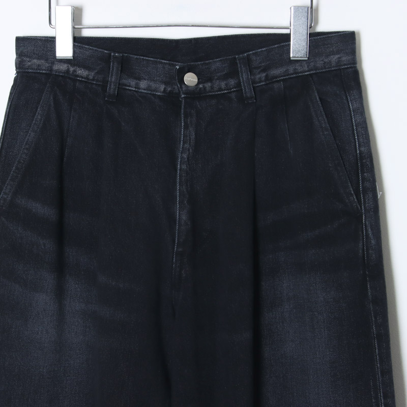 Graphpaper (グラフペーパー) Selvage Denim Two Tuck Pants -DARK