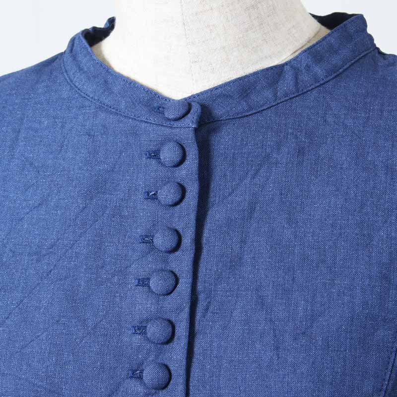 ICHI Antiquites (イチアンティークス) INDIGO LINEN シャツ