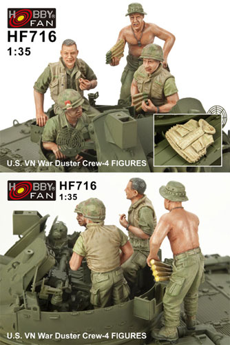 レジン製 1/35 米軍 M42ダスター乗員 ベトナム戦争 4体セット[ホビー