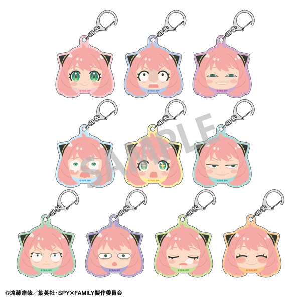 SPY×FAMILY アーニャフェイスアクリルキーホルダー 10個入りBOX[カミオ