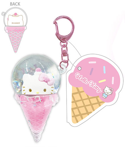 クールスイーツキティトリプルコーンファスナーマスコット根付チャーム