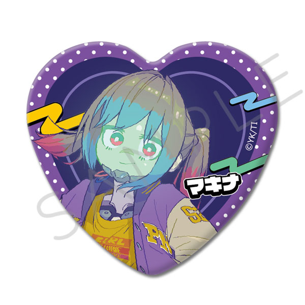 アニメ『銀河特急 ミルキー☆サブウェイ』ハート型缶バッジ B(マキナ