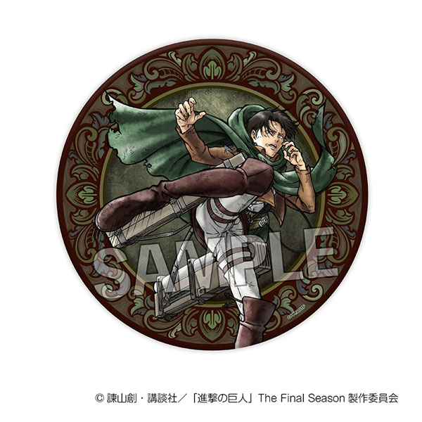 進撃の巨人 激高！！ギラギラ缶バッジ 大 リヴァイ-amiami.jp-あみあみ