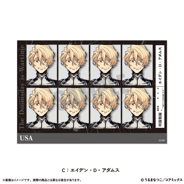 列強戦線」 [代理英雄] 証明写真風ステッカー C エイデン・D・アダムス