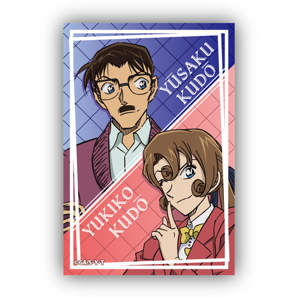 名探偵コナン スクエア型缶バッジVol.4 工藤優作＆工藤有希子