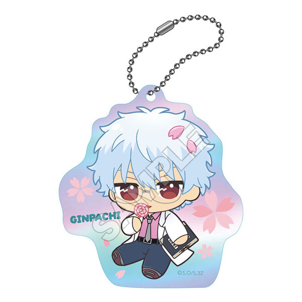3年Z組銀八先生 ぬいぴ～すふれんず オーロラアクリルキーチェーン