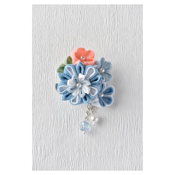 つまみ細工キット彩花ブローチ 水色 | イオンスタイルオンライン 衣料