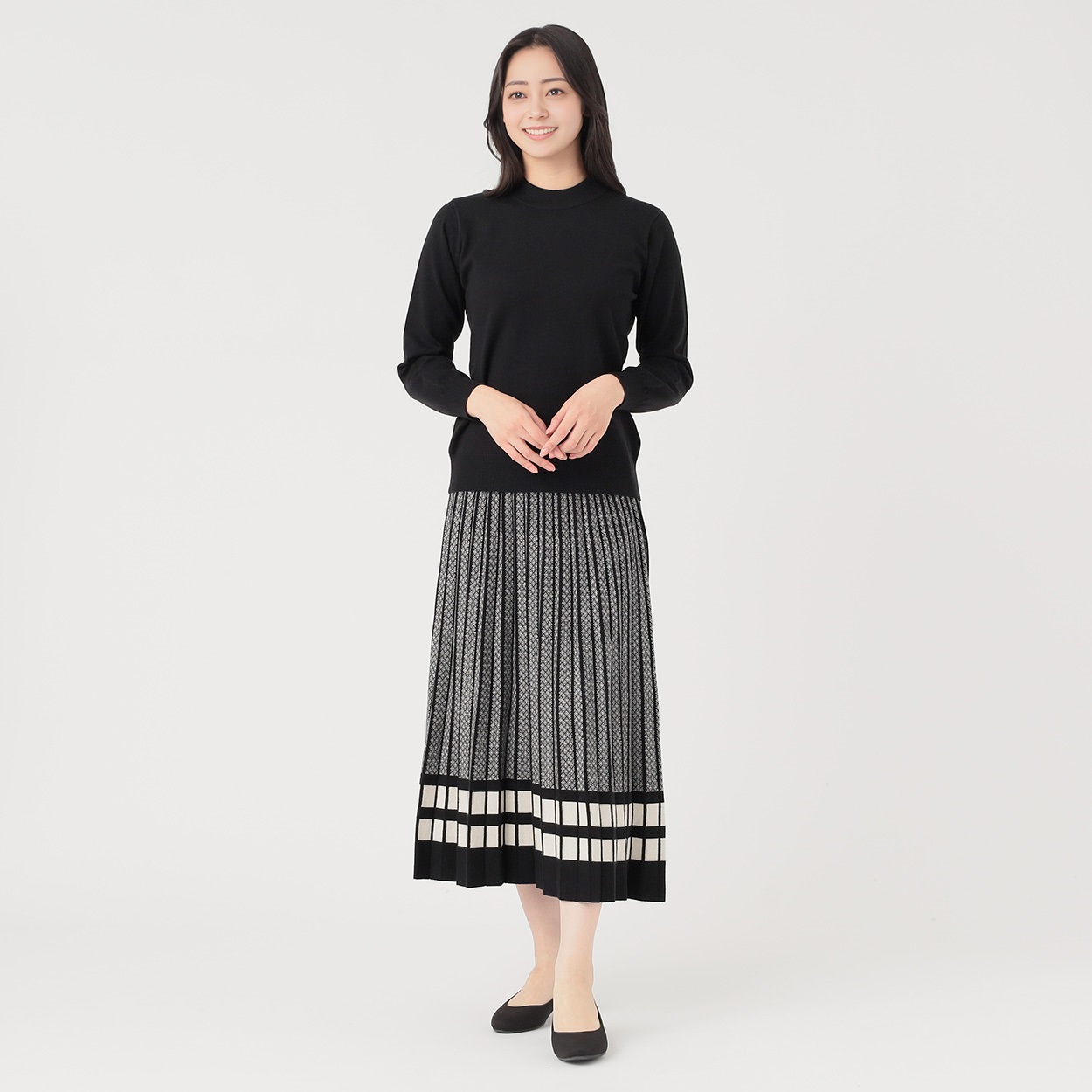 ニットジャカードセットアップ レディス EMMA JAMES (エマジェイムス