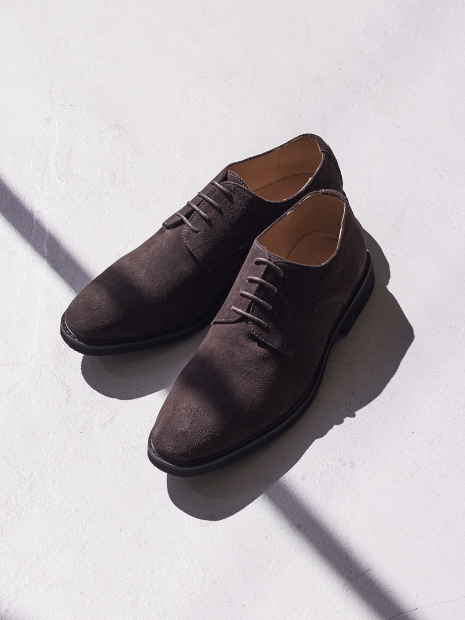 JapanMade】スウェード プレーントゥ シューズ｜ABAHOUSE GRAY