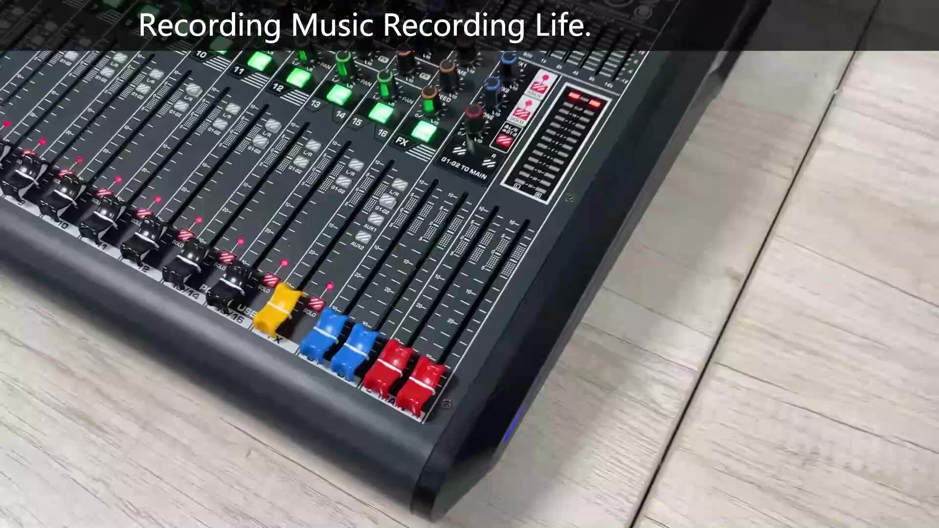 GAX-RWS12 Professional Dj Audio Mixer With 99-bit DSP Reverb Usb