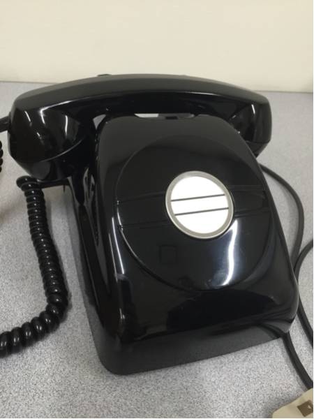 中古】☆昭和レトロ☆ダイヤル無し黒電話650C☆電電公社☆未使用品の