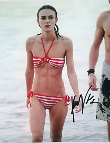 ♥♥【キーラ・ナイトレイ】サイン写真 100均額付き