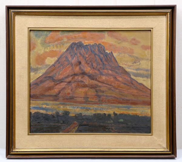 真作】伊谷賢蔵「山陰の海 浦富海岸」油彩 4号 1942年作 共シール