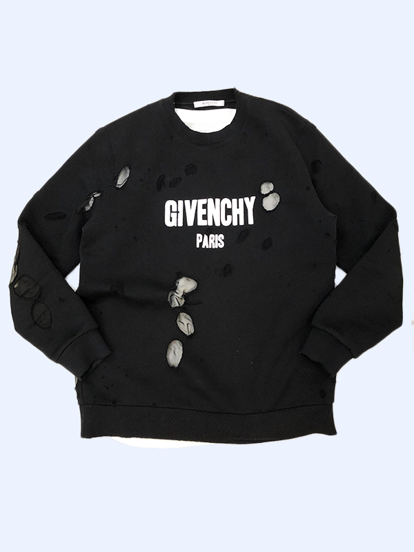 GIVENCHY ダメージスウェット GIVENCHY スウェット ダメージ XS