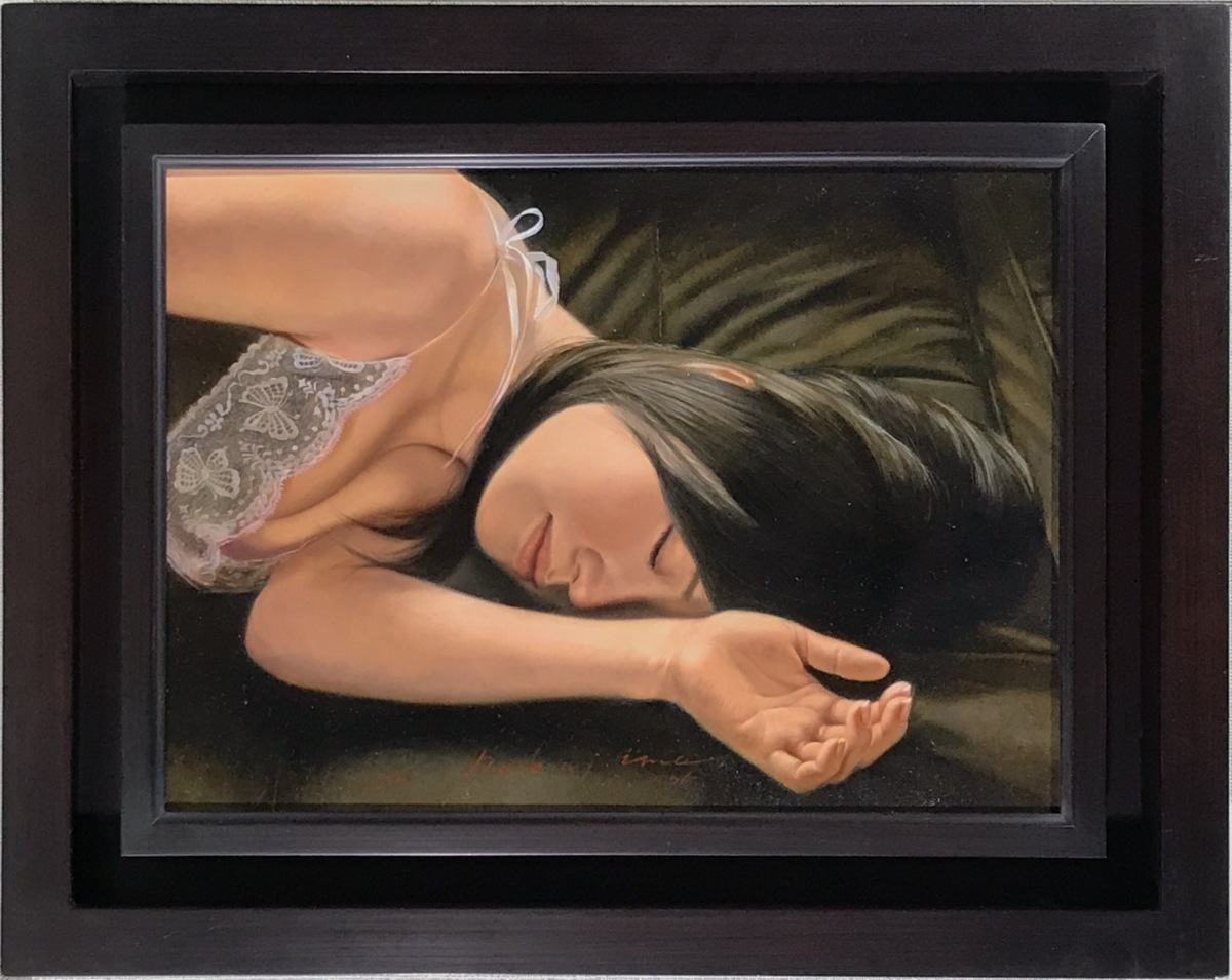 絵画リアリズム油彩画女性中島健太「象が出る夢を見た」