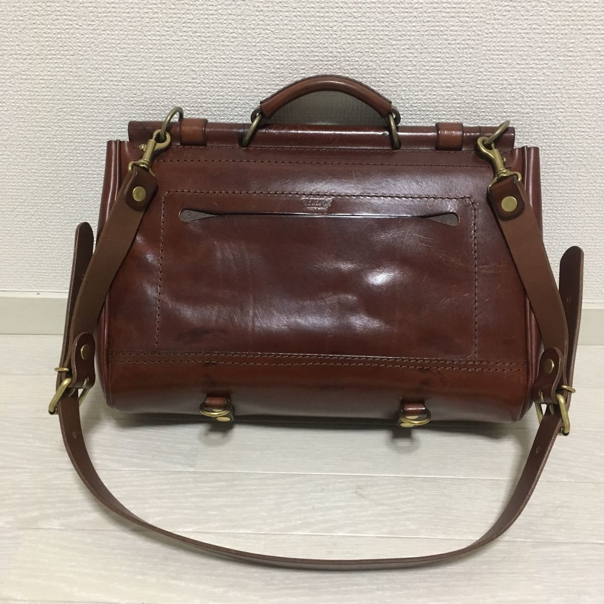 HERZ棒屋根かぶせバッグ(CW-147)チョコ+ Big肩当て(KO-74) HERZ ヘルツ