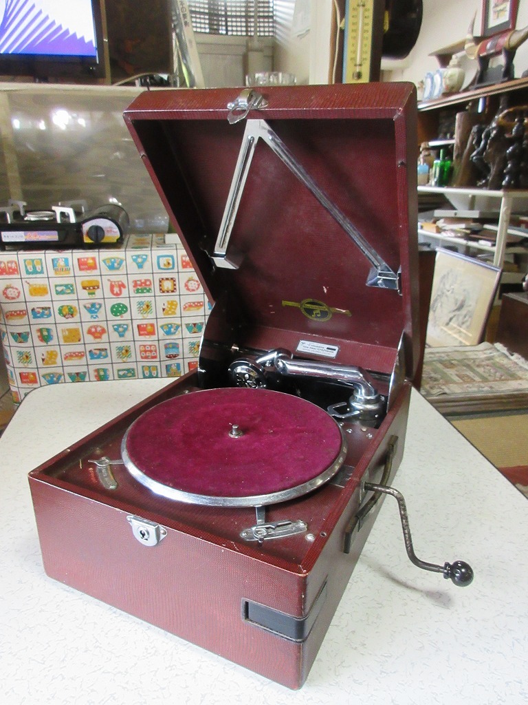 No.G-241 COLUMBIA コロムビア 本体 ポータブル 蓄音機の落札情報詳細