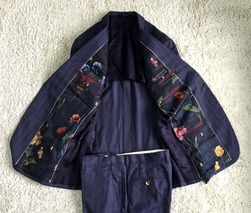 しのかりポールスミス セットアップ スーツ 花柄 高級生地 ステッチ