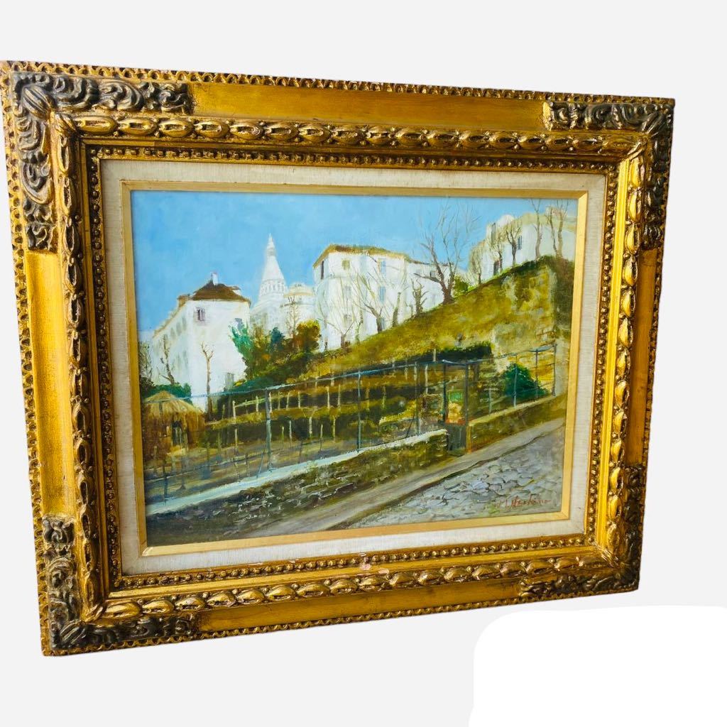 続橋守画伯 本人真筆 モンマルトル風景 パリ留学時の作品と思われます