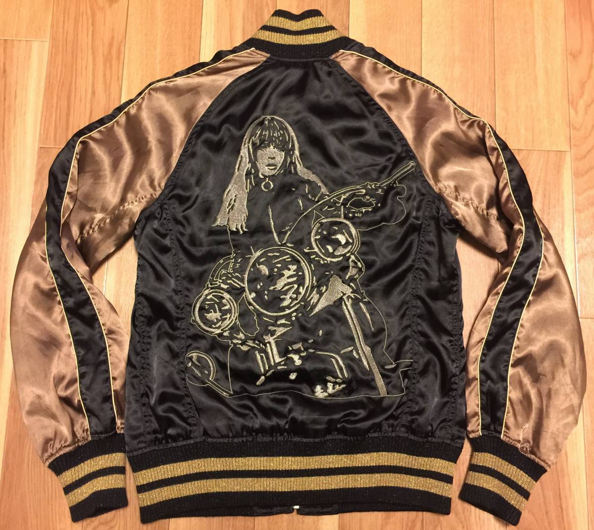 ヒステリックグラマー バイクガール ベロア スカジャン 髑髏 ギャル男