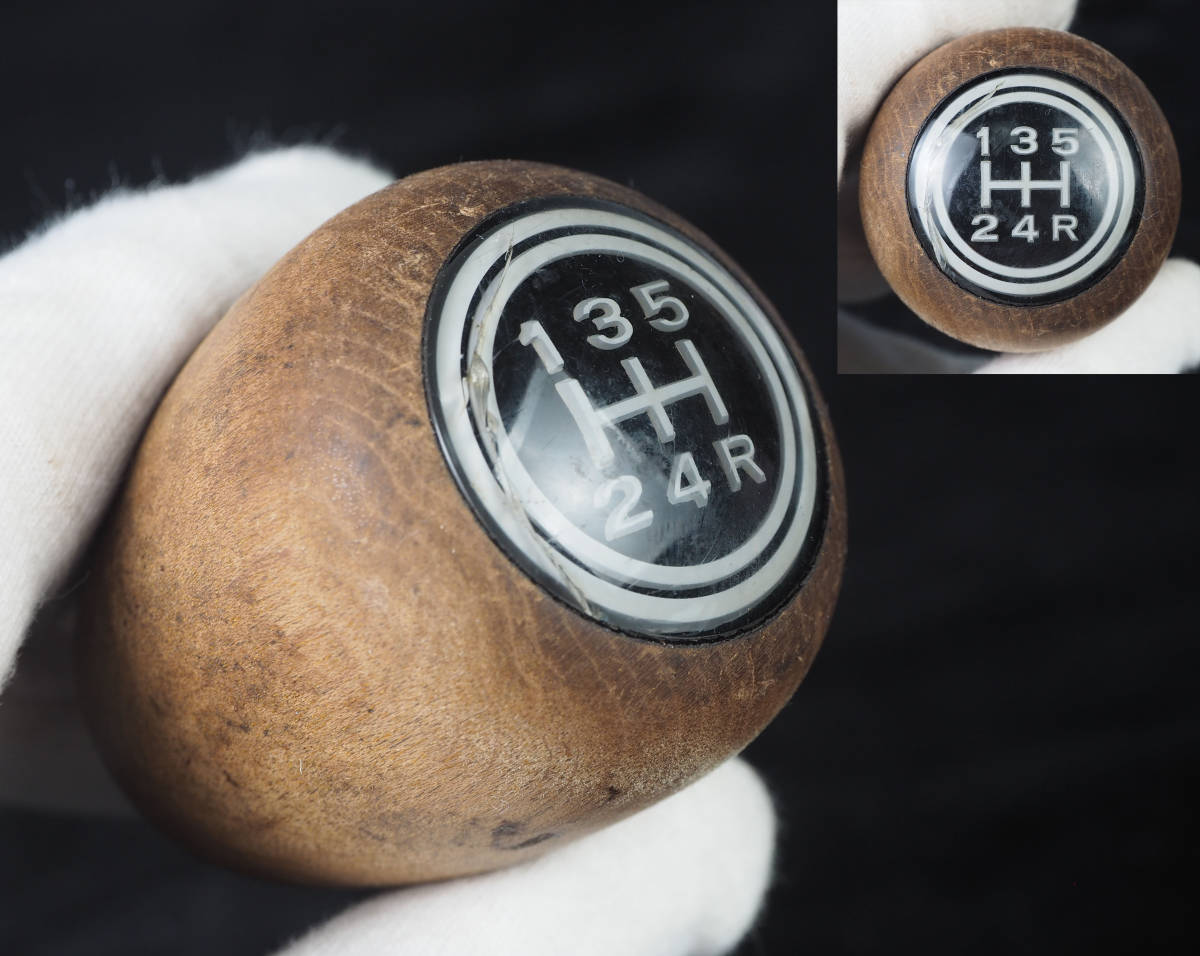 GC110 純正木製シフトノブ ハコスカケンメリ木製シフトノブ 当時物