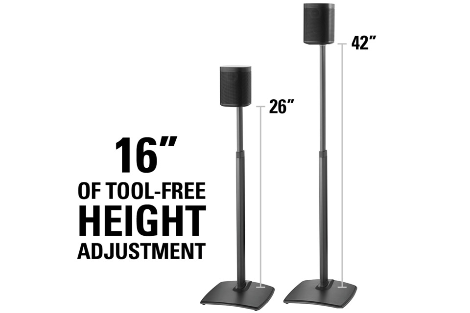 SANUS Floor stand for Sonos One SL Play:1 Play:3 Adjustable