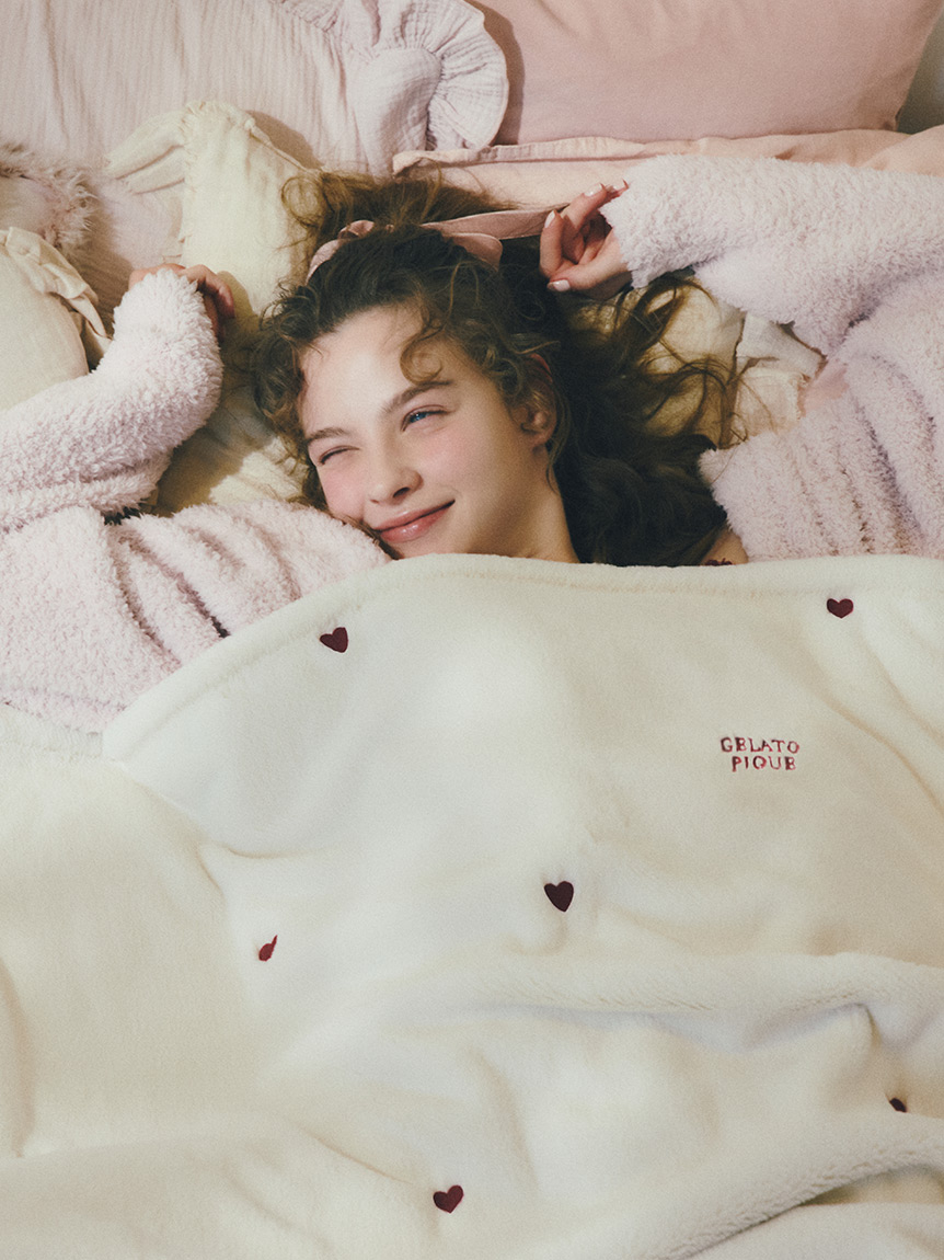 Sleep】もこもこストライプ 毛布(ブランケット・タオルケット)｜ルーム