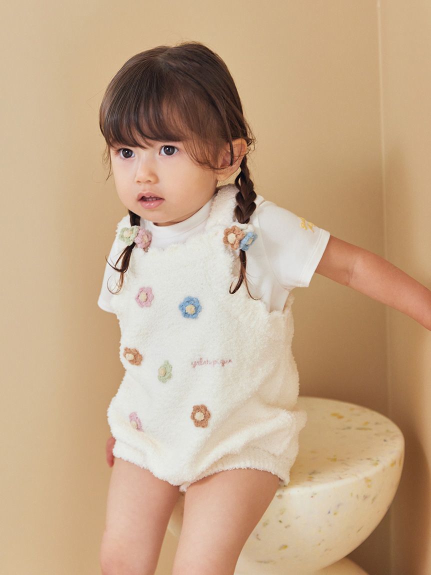 BABY】ベビモコフラワーロンパース(ロンパース)｜ルームウェア