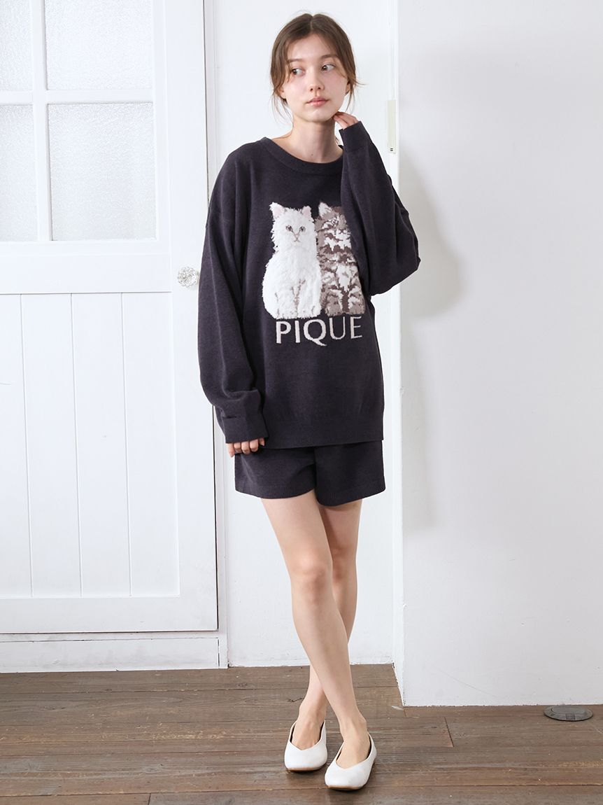 ツインキャットショートパンツ(ショートパンツ)｜ルームウェア