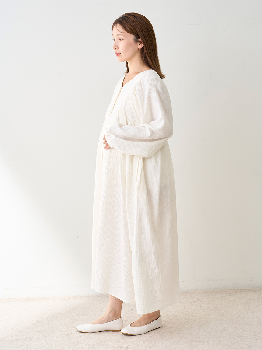 マタニティガーゼワンピース(ワンピース)｜ルームウェア・パジャマ通販