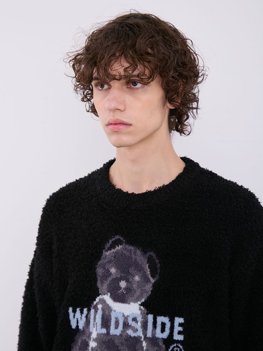 WILDSIDE】【UNISEX】ジェラートベアジャガードプルオーバー(トップス