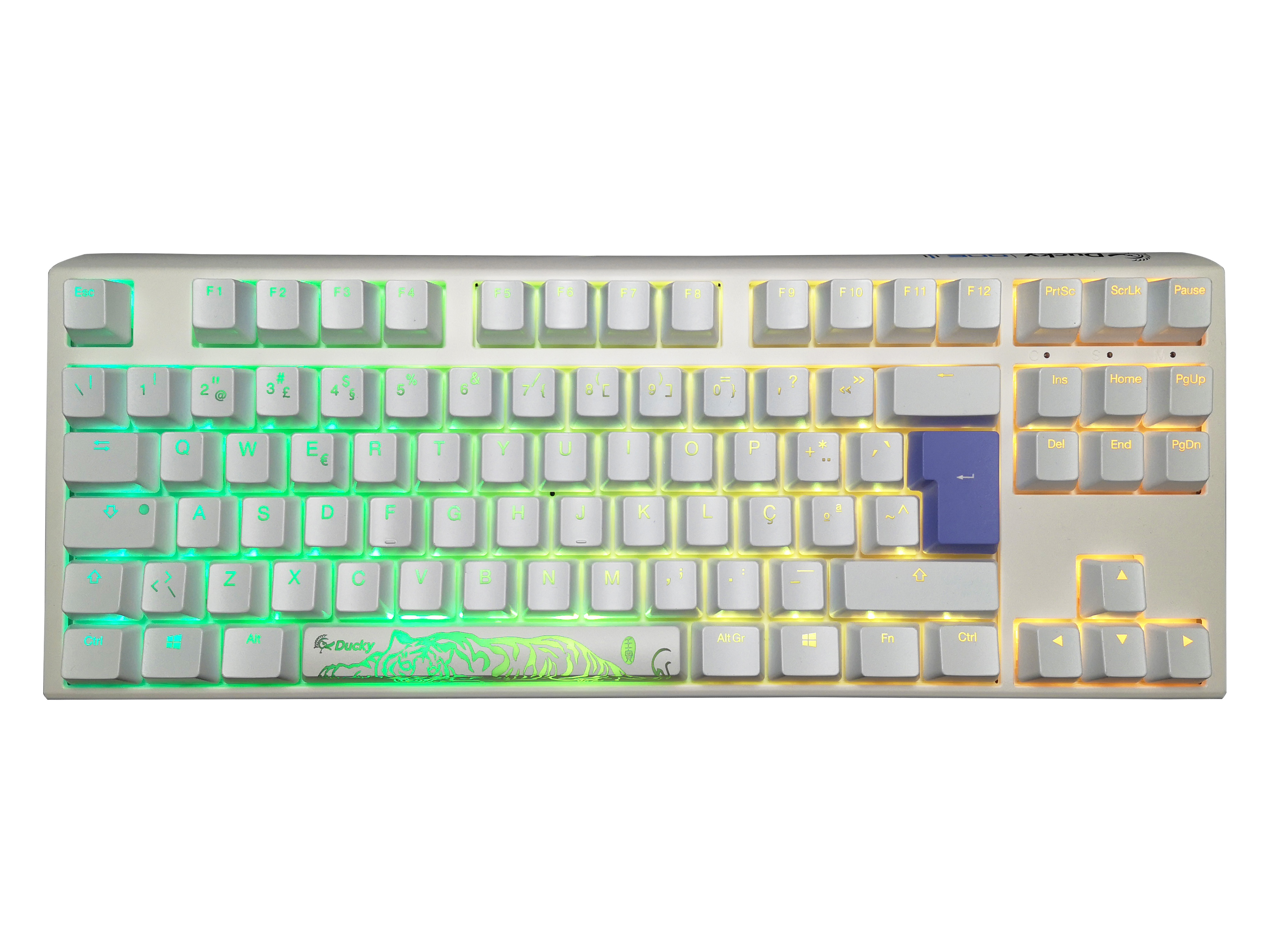 Teclado Mecânico Ducky ONE 3 Classic TKL Pure White RGB MX-Red (PT