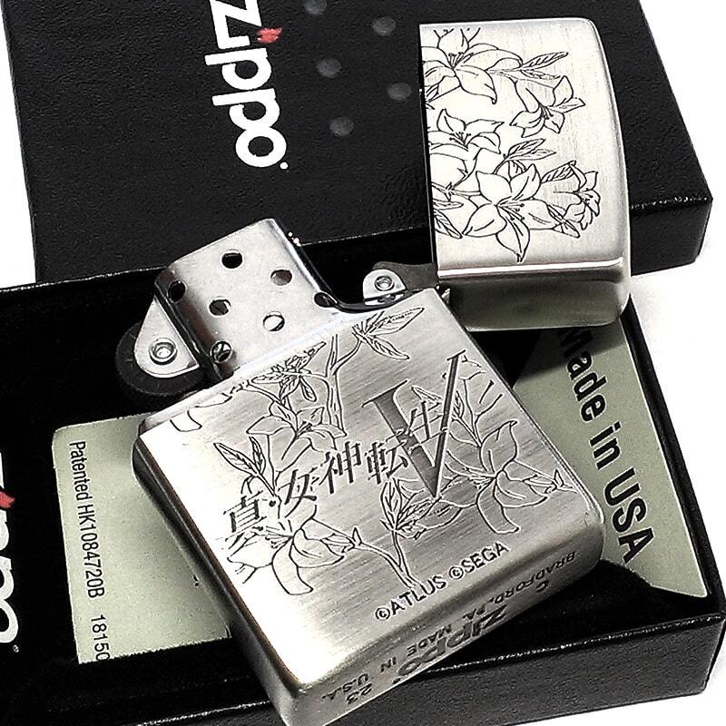 ZIPPO ライター 真・女神転生V 縄印学園 制服柄 ジッポ シルバー 両面