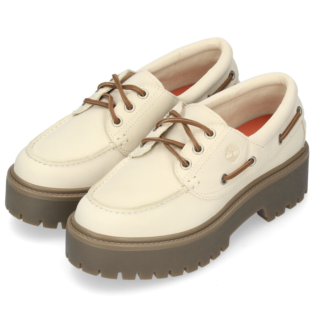 ティンバーランド レディース デッキシューズ モカシン 厚底 本革 靴