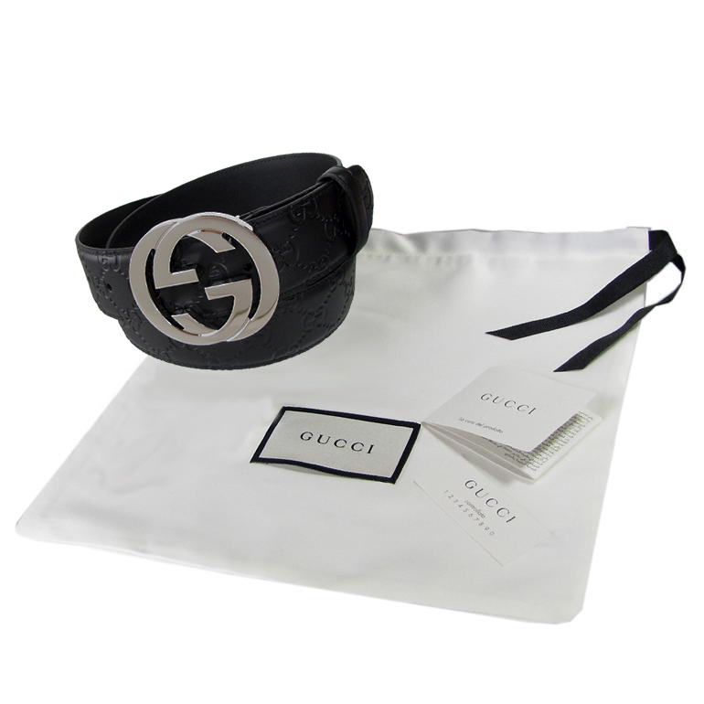 グッチ GUCCI ベルト GGレザー 本革 グッチシマ インターロッキングG