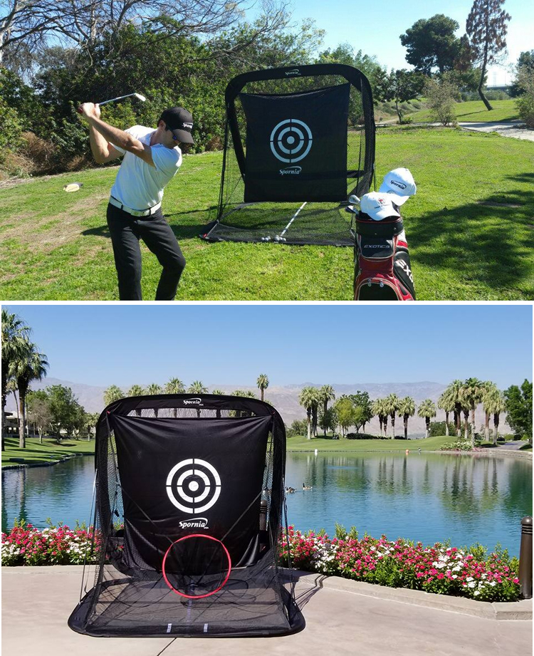 ゴルフネット 【30秒設置 屋外 室内 2.15m 】 特許 練習用 自動返球