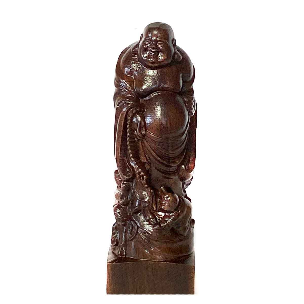 布袋尊 布袋様 金運 財運 沈香木 立像 木彫り 木製 彫刻 布袋さん 置物