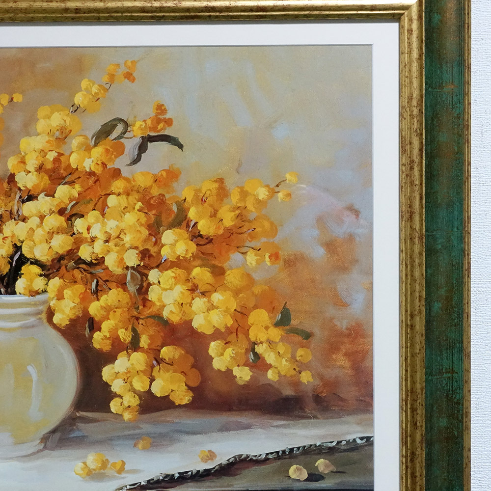 イタリア製 アートフレーム ヨーロッパ 大人気 幸せを呼ぶ 黄色の花