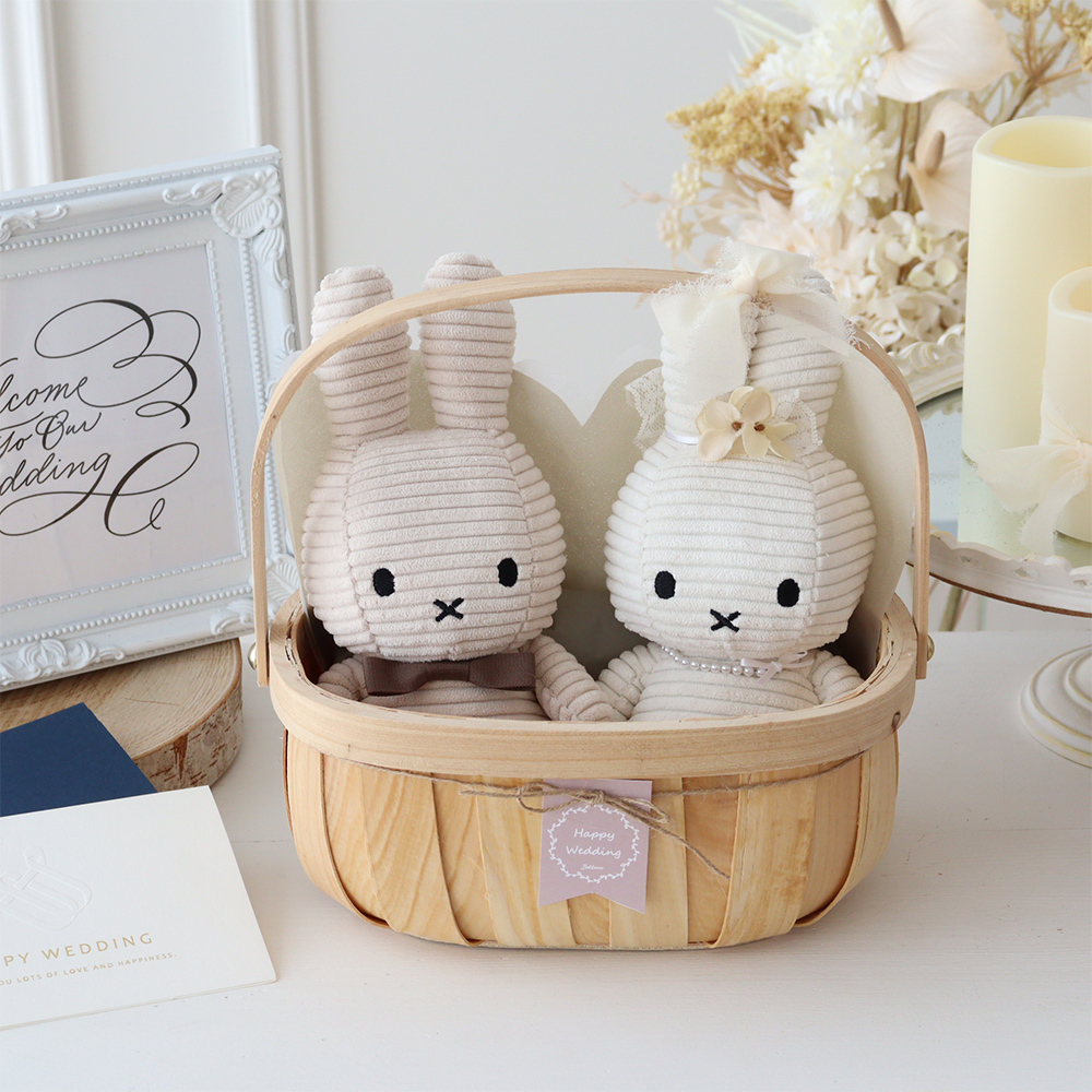 結婚式 電報 ギフト】コーデュロイミッフィーウェディングバスケット