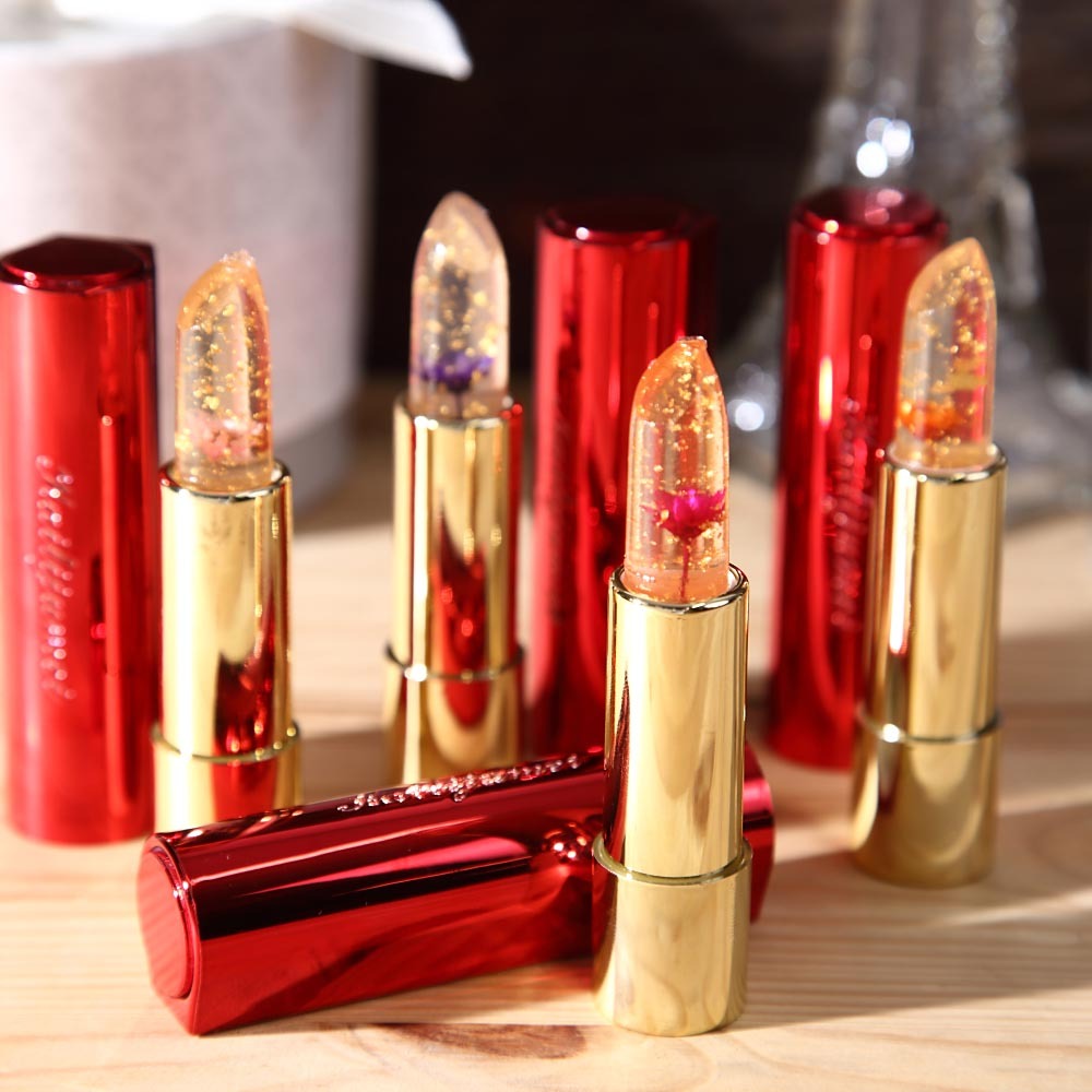 名入れ Kailijumei フラワーティントリップ ☆ミラー付レッドケース