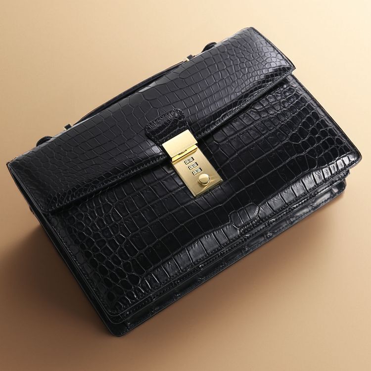 クロコダイル メンズ セカンドバッグ ハンドバッグ 日本製 マット 加工