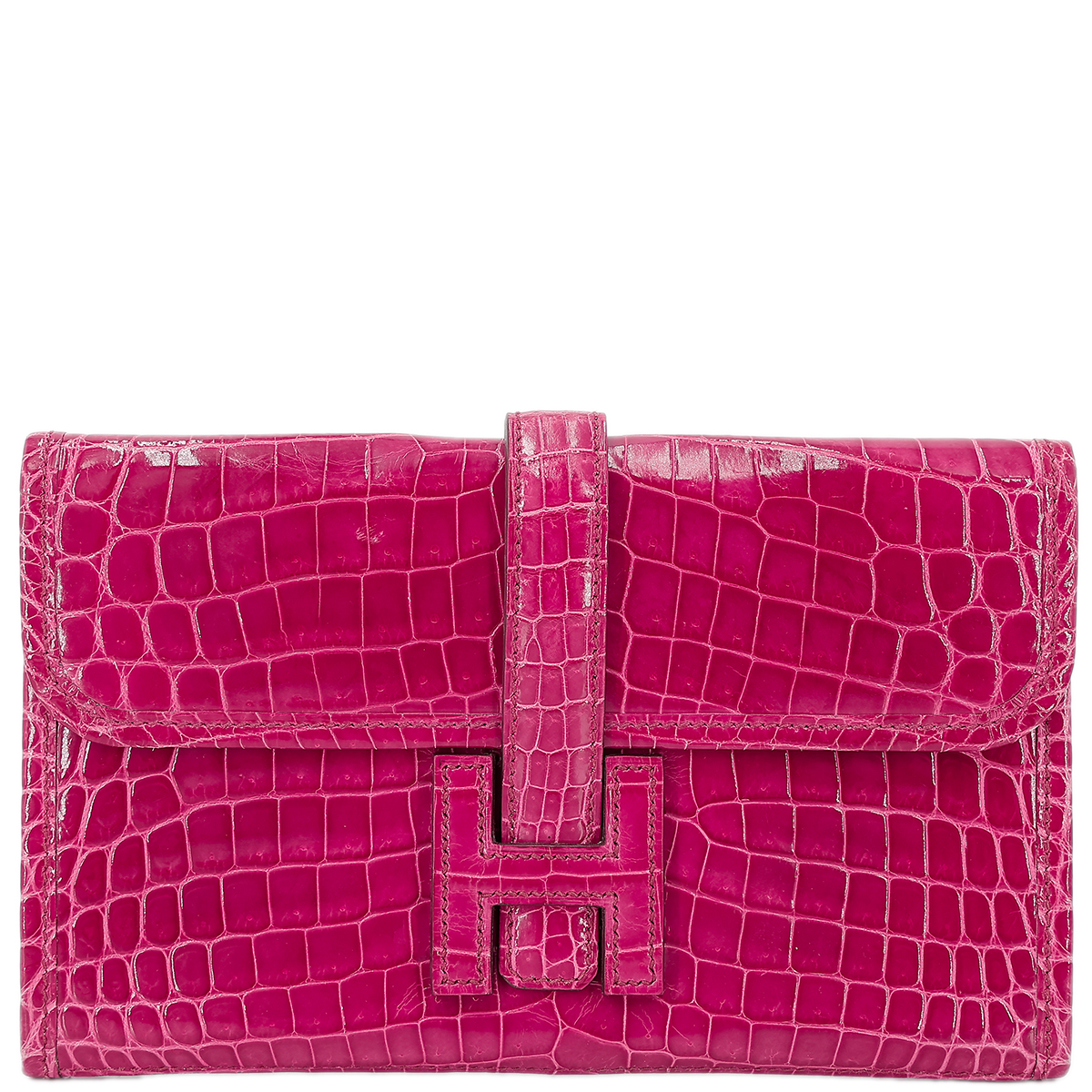 Very Good ( Rank A) HERMÈS Jige 20 Fuchsia (5J) Niloticus