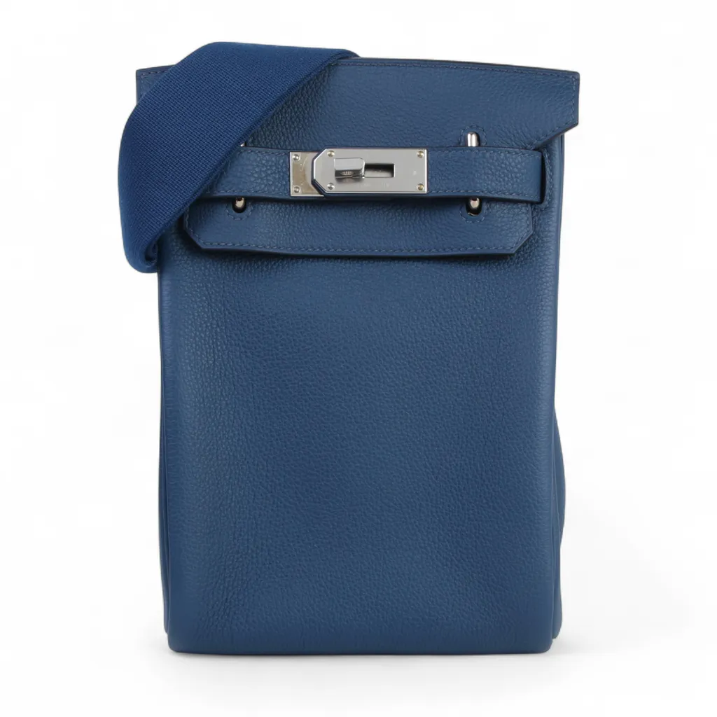 Brand New ( Rank N ) HERMÈS Hac a Dos PM Gold (37) Togo Palladium