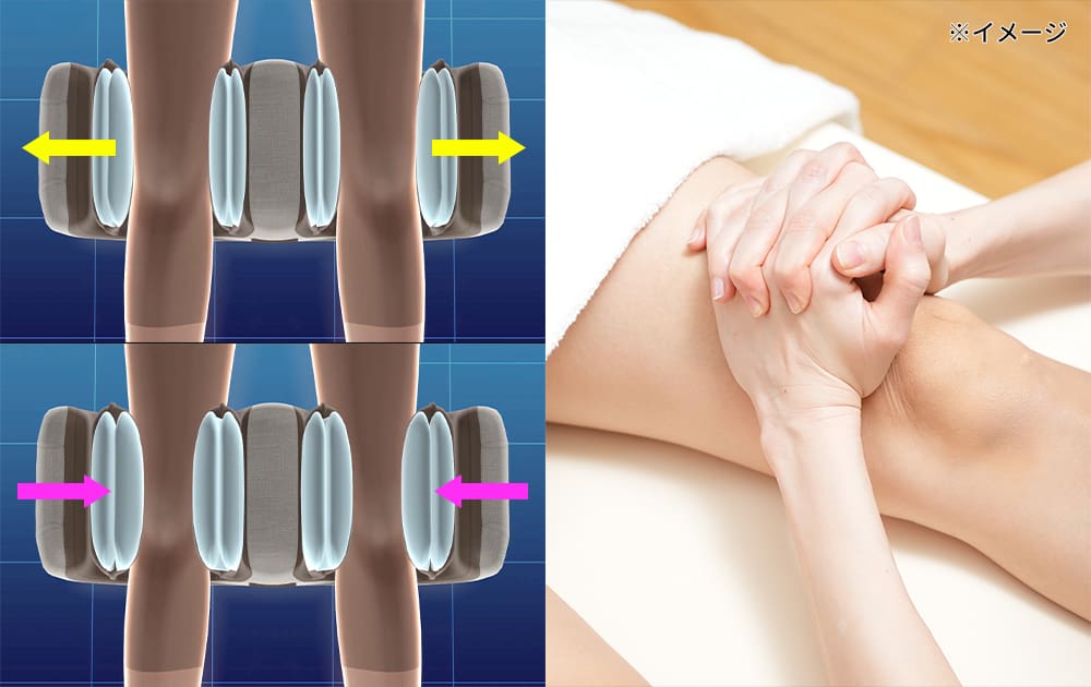 膝・脚マッサージャー ヒザラク ダブル 通販 - ディノス